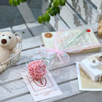 Crochet Flower Pot Forget-me-not Pink Thank You Crochet Gifts for Women Coworker Graduation & Mother's Day Gift Pink Crochet Potted Flower for Women Teacher| Handmade Knitted Potted Plant