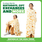 Cozy Concepts Co. Burrito Komfort Tæppe af Relatable, Viral Trend Inspireret, Ligner en Kæmpe Tortilla til at Pakke Dig Selv Ind som en Burrito, Fantastiske Påskegaver til Teenagere, Stor Størrelse 65” Tæppe