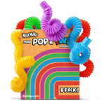 BUNMO Easter Basket Stuffers for Toddler - Pop Tubes - Sensory Fidget Toys - Creative Learning - Hours of Fun for Kids - Easter Toys - Tons of Ways to Play - Non-Mouthable 3+ - 4 Pack Large