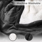 Coperta Elettrica Riscaldata Plaid con 5 Livelli di Riscaldamento e Spegnimento Automatico dopo 4 Ore, Plaid Riscaldato 50"x60" con Certificazione ETL e FCC per Casa e Ufficio, Lavabile in Lavatrice, Grigio Scuro