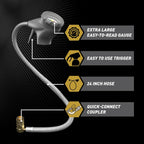 InterDynamics Car Air Conditiioner Gauge and Hose by InterDynamics, A/C Pro Air Conditioner Recharge Gauge and Dispenser for Cars, Trucks, 24 In Hose