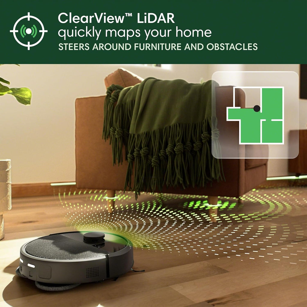 iRobot Roomba Plus 405 (G181) 2in1 Vacuum & Mop Robot with AutoWash Dock - Dual Spinning Mop Pads, Smart & Fast Mapping, Ideal for Pet Hair, Self-empties 75 days, Intense Suction, Pad Washing & Drying