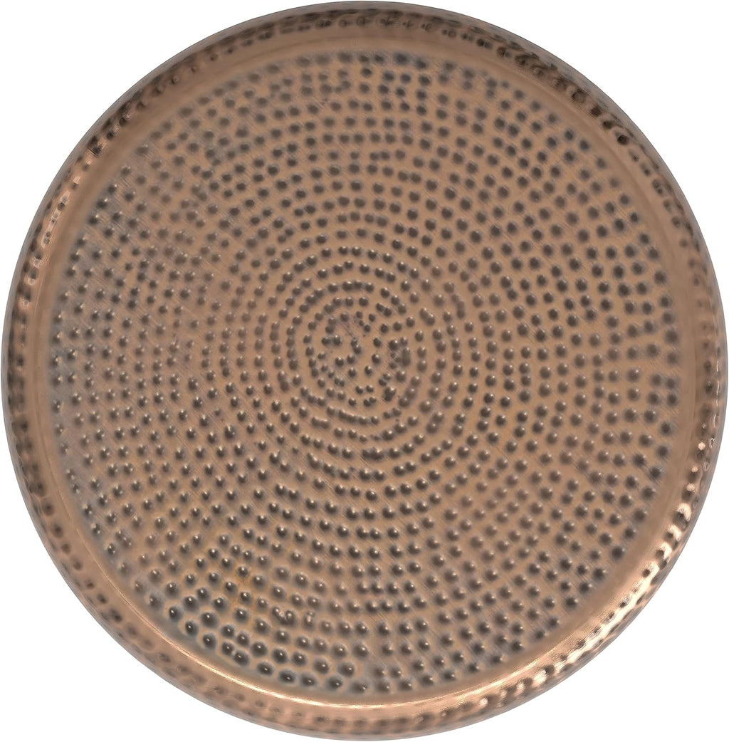 SIMPLIHOME Preston Modern Industrial 22 inch Wide Metal Metal Side Table in Antique Copper, Fully Assembled for the Living Room and Bedroom