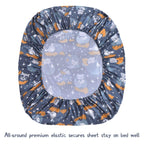 ست ملحفه کودکان یونیکورن صورتی JSD، سایز تویین، ۳ تکه، ملحفه‌های رختخواب میکروفایبر چاپ شده با طرح رنگین کمان برای دختران، جیب عمیق