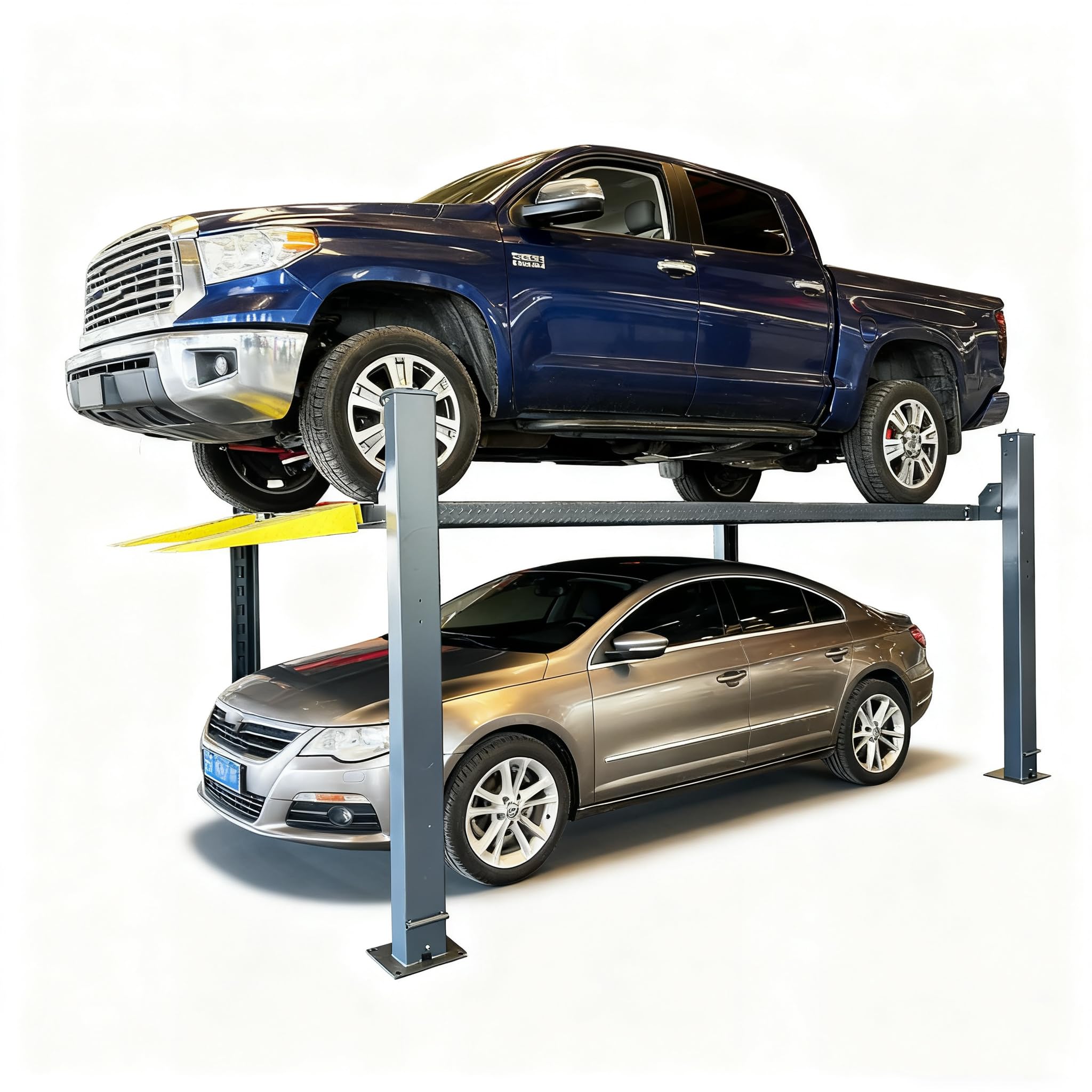 KATOOL 3.0HP 11000Lbs 4 Post Lift 4 Post Parking Service Storage Lift Lifting Height 84 Inch Extra Tall Extra Long Extra Wide 110v Four Post Parking Lift 4-Post Auto Lift Garage Lift Storage