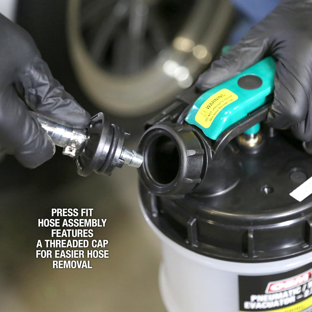 OEMTOOLS 24397 Fluid Extractor Pump, 9.5L Manual Vacuum Oil Changer & Fluid Transfer Pump – Fast Drain Oil, Coolant, Brake & Transmission Fluid – Leak-Free Heavy-Duty Garage Tool