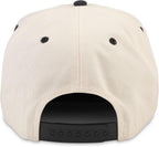 AMERICAN NEEDLE GMC Racing Roscoe Adjustable Snapback Baseball Hat, Ivory/Black (23008A-GMC-IVBK)