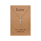 Lcherry Faith Cross Pendant Necklace for Women Religious Christian Jewelry Mother's Day Gifts for Women