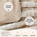 Homemate Heated Blanket Electric Throw - 50x60 Heating Blanket Throw 5 Gears Auto-Off 10 Heat Levels Heat Blanket Over-Heat Protection Luxury Faux Fur Sherpa Heater Blanket Electric ETL Certification