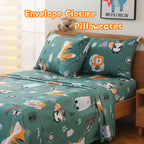 ست ملحفه کودکان یونیکورن صورتی JSD، سایز تویین، ۳ تکه، ملحفه‌های رختخواب میکروفایبر چاپ شده با طرح رنگین کمان برای دختران، جیب عمیق