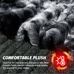 Manta Elétrica Aquecida OCTROT - Manta de Aquecimento em Sherpa de Lã para Sofá, Manta de Aquecimento de Pelo Sintético para Colo com Temporizador de 5 Posições e 10 Níveis de Aquecimento, Certificação ETL&FCC, para Adultos