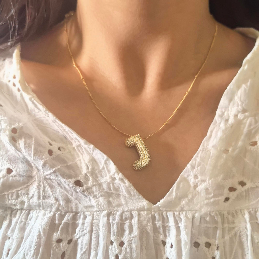 Pwiuor 14k Gold Ballon A Initial Anhänger Halskette Blasenbuchstaben Namenskette Zarte Zirkonia Alphabet Halskette Geburtstagsgeschenke für Frauen