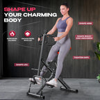 BODY RHYTHM Squat Machine for Home Gym, Squat Assist Trainer, Rowing Machine for Full Body Workout, 220 LBS Loading Capacity (Black)