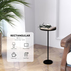 Drink Table, Pedestal Martini Table Modern Round Round End Side Pedestal with Weighted Base for Small Spaces Drinking Coffee, Sofa, Living Room, Bedroom and Office