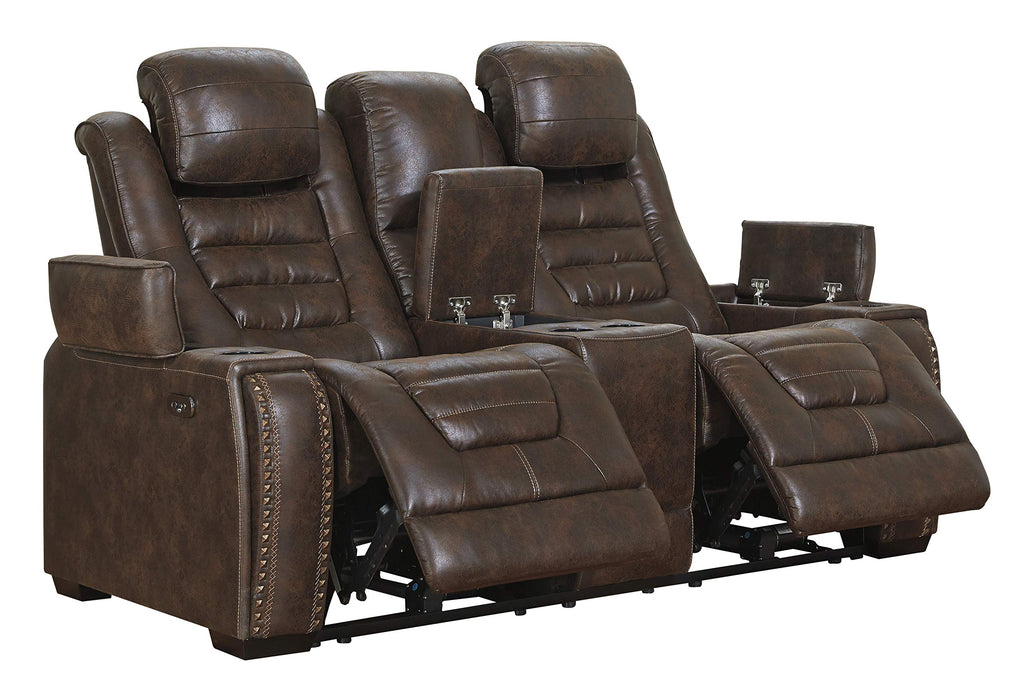 Signature Design by Ashley Next-Gen DuraPella Power Reclining Sofa with Adjustable Headrest, Sand