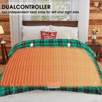 Elektrisch verwarmd deken, 50X60, verwarmingsdeken met 10 verwarmingsniveaus/8 uur automatische uitschakeling, marineblauw geruit Sherpa-dekenverwarmer voor volwassenen, wasbaar deken cadeau voor bank bed kantoor, ETL