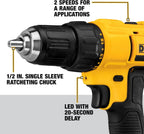 DEWALT 20V Max Cordless Drill/Driver Kit, 2 Batteries and Charger Included (DCD771C2)
