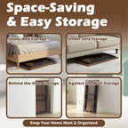 Folding Coffee Table, Portable Floor Table for Sitting on The Floor, Midcentury Modern Coffee Table, Foldable Floor Table for Living Room, 32''L x 16''W x 16.3''H, Walnut