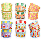 Cididu 240 Stück Papp-Eisbecher, 8 Oz Einweg-Dessert-Snack-Schalen, Party-Lieferanten Becher für heiße und kalte Speisen, Suppe, Obst, gefrorenen Joghurt