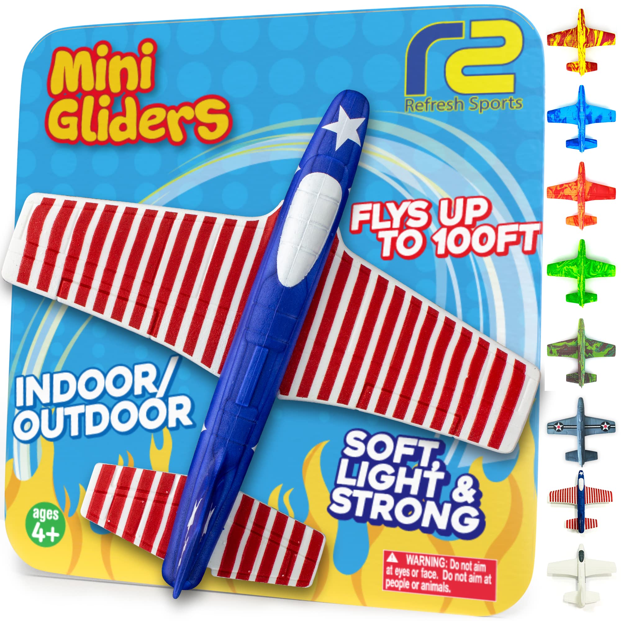 Airplane Toy Foam Airplanes for Kids - Best Easter Stuffers for Boys & Girls - Easy Throwing Air Planes - Gift Idea Toy Games - Styrofoam Plane Glider - Great Gifts for Ages 4 5 6 7 8 9+ Year Old