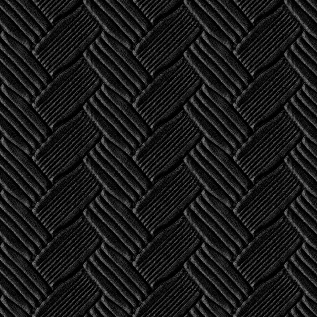 کاغذ دیواری حصیری بافت‌دار Livelynine مشکی قابل چسباندن و جدا کردن برای پوشش کابینت حمام و آشپزخانه، کاغذ تماس ضدآب مشکی برای کابینت‌ها 15.8x78.8 الگوی حصیری مات مدرن