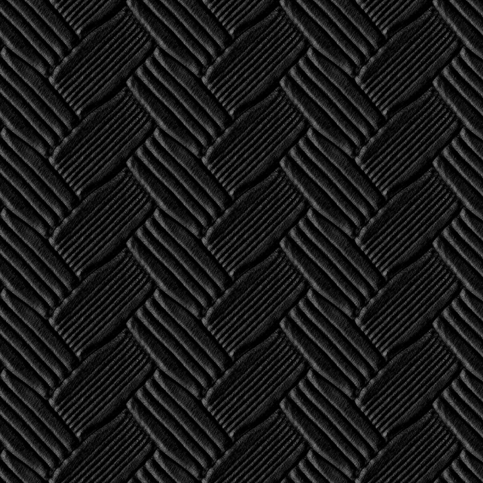 کاغذ دیواری حصیری بافت‌دار Livelynine مشکی قابل چسباندن و جدا کردن برای پوشش کابینت حمام و آشپزخانه، کاغذ تماس ضدآب مشکی برای کابینت‌ها 15.8x78.8 الگوی حصیری مات مدرن