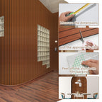 WADILE PVC Wood Grain Panels for Wall, 15.7 in X 17.1 ft Burlywood Soundproof Wall Panels for Wall Paneling Peel and Stick Wall Panels, 3D Wall Panels for Interior Decor, Cover 22.4 Sqft