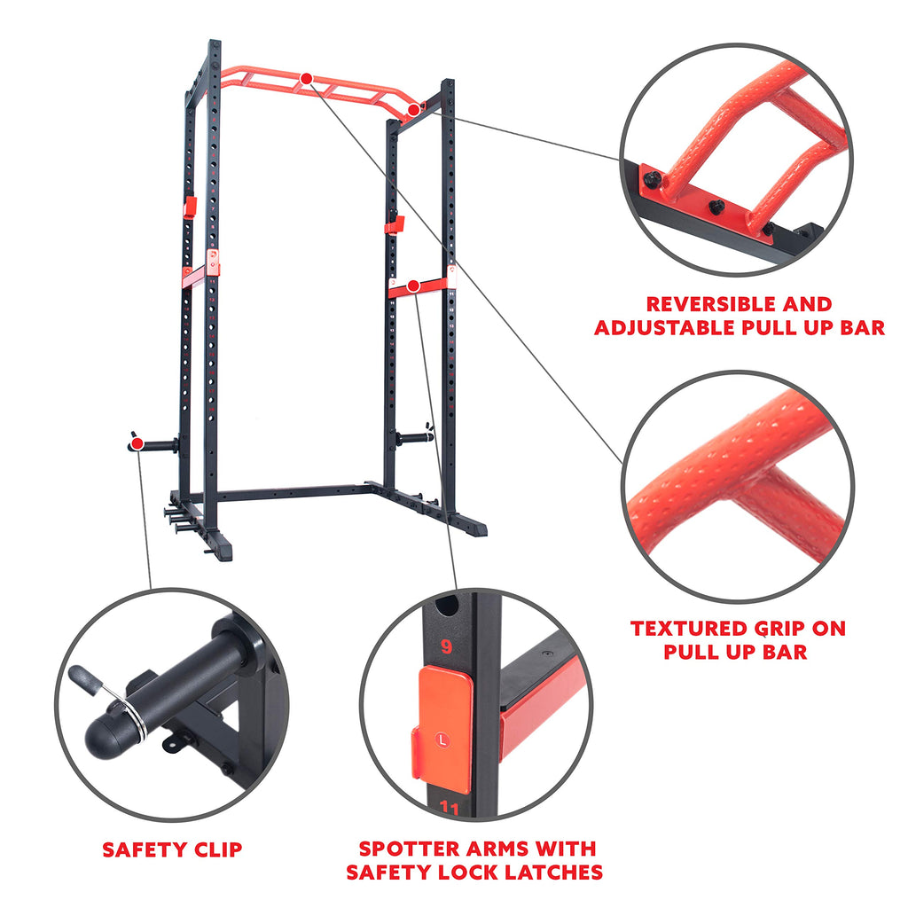 Sunny Health & Fitness Power Zone Cage de Force - SF-XF9925, Noir