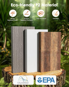 Amada Coffee Table for Living Room, 39.4" Small Coffee Table with Storage, Open Display Shelf and Hidden Drawers, Farmhouse Wood Center Table Ideal for Home Office, White and Oak