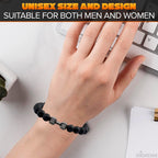 Lava Rock Bracelet - Stylish Matching Beaded Bracelets for Men & Women with Trendy Dumbbells, Comfortable Elastic Rope - Soothing Diffuser Bead Bracelet Men & Women