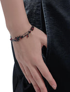 original design hip hop style Red beaded bracelet Gothic Black Crow bracelet Ladies Holiday party gift M3363