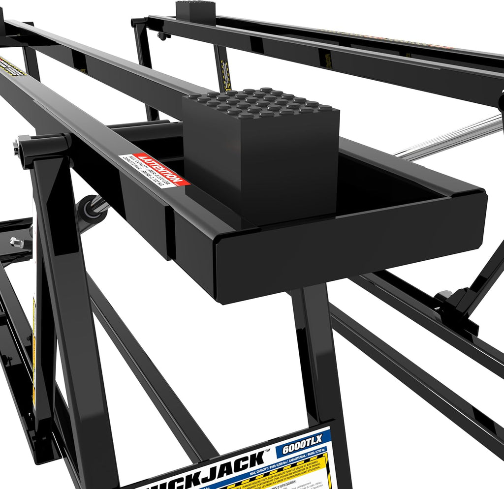 QuickJack Bundle - 6000TLX Portable Car Lift, Includes Pinch Weld Blocks & Wall Hangers, ALI Certified, 110V Power Unit, Truck Lift for Garage & Shop, (6,000 lbs. Capacity)