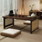 Japanese Floor Table Bamboo Folding Coffee Table Portable Solid Wood Japanese Coffee Table, No Assembly Japanese Dining Table for Sitting on The Floor, Easy Storage(31.5 * 18.9 * 13.8in.)