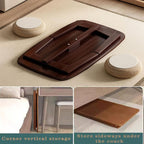 Japanese Floor Table Japanese Folding Coffee Table No Assembly Foldable Low Coffee Tables for Living Room Tatami Tea Bedroom for Sitting on The Floor - Portable & Easy Storage Compact Design