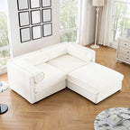 Large Sectional Couches for Living Room, Corner Couch with Storage Chenille Sectional Sofa, Cylindrical Backrest and Armrests 6 Seats,Green