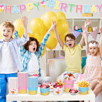 REDWORD 60PCs Ice Cream Bowls, 9oz Ice Cream Containers Disposable Paper Bowls Sundae Cups Dessert Soup Containers for Ice-cream Party Decorations Summer Party Decorations