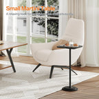 HOOBRO Small Side Table, Square Drink Table, Modern Accent End Table with Pedestal for Small Spaces in Living Room, Bedroom, Sofa Couch, Easy Assembly, Black BB171BZ01