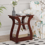 End Tables Living Room, White End Table with Charging Station,White Side Table, Nightstand for Bedroom, 3 Tier End Table with Storage Shelf for Living Room