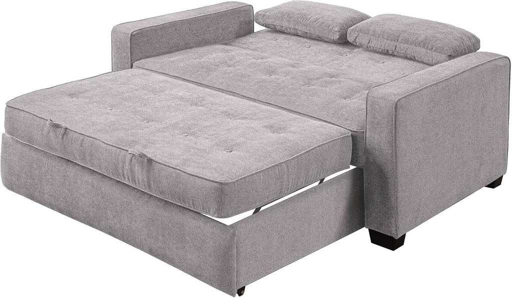 Serta Ainsley Queen Size Convertible Sofa Bed, Light Grey
