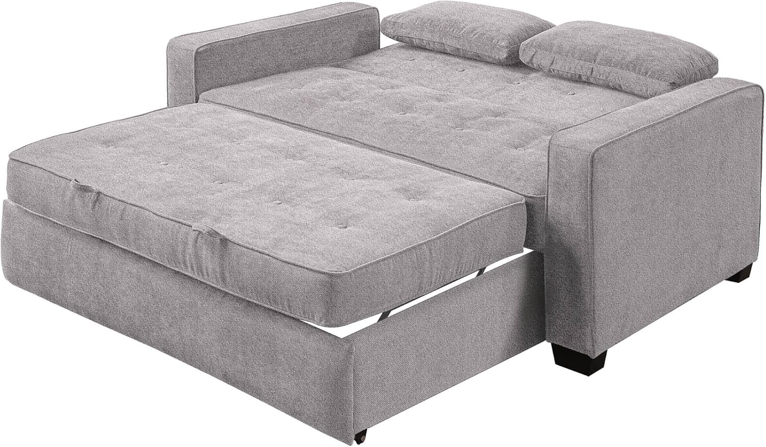 Serta Ainsley Queen Size Convertible Sofa Bed, Light Grey