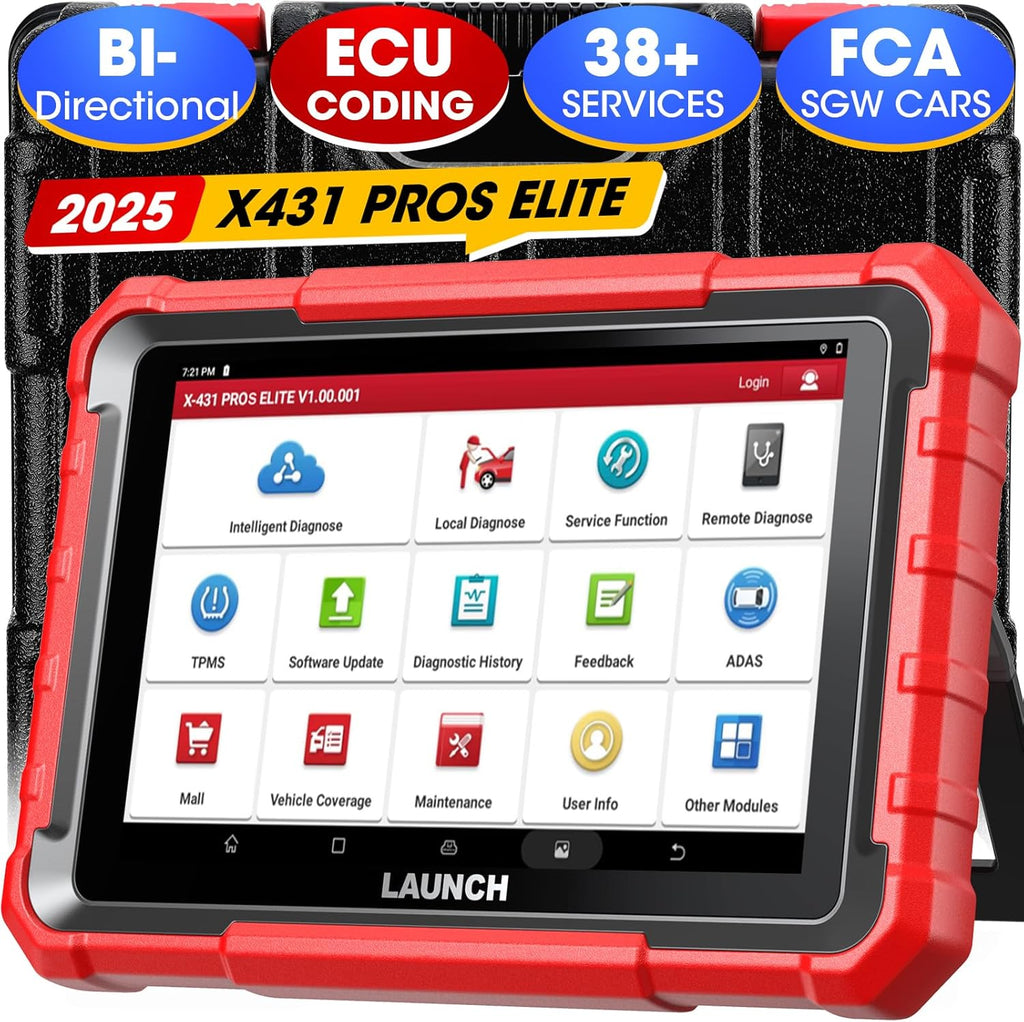 LAUNCH X431 PROS Elite 2025 New Bidirectional Scan Tool, 38+ Services, ECU Coding, All-in-One Full System Diagnostic Scanner, Support CANFD&DoIP, FCA AutoAuth, V.A.G Guided, 2 Years Free Update