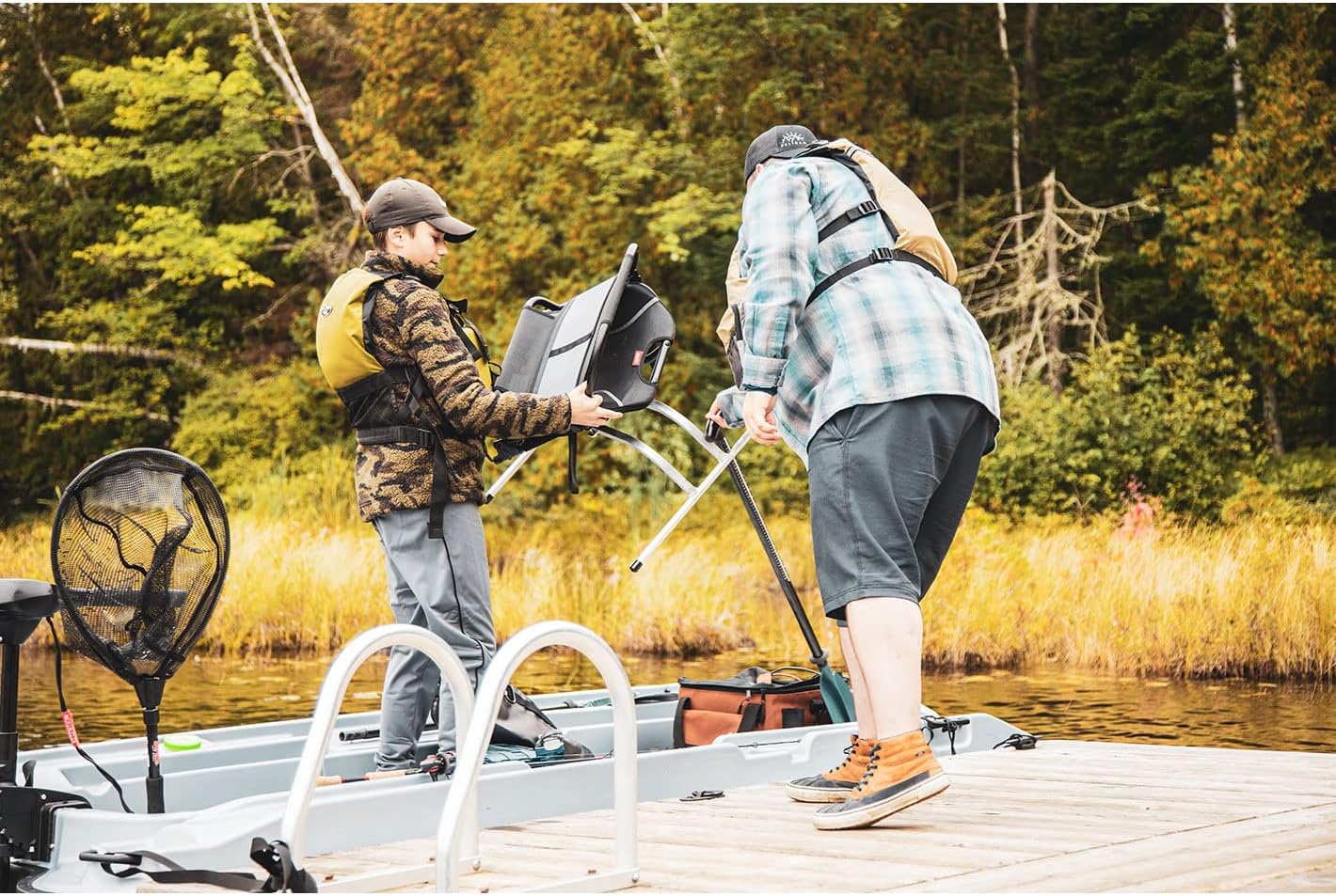 Pelican Ergo360 Swivel Boat Seat - Premium Fishing Seat - Adjustable Backrest - Bass Raider Compatible - Black