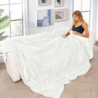 Elektrisch verwarmd deken 72" x 84" volledige maat flanellen stof met 4 verwarmingsniveaus & 10 uur automatische uitschakeling, ademend warm en wasbaar voor zacht en bed - lichtgrijs