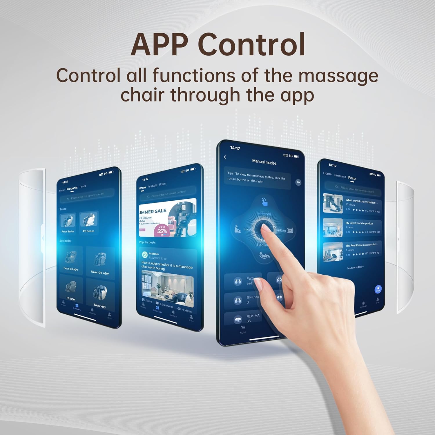 Real Relax 2024 Massage Chair, Full Body Zero Gravity SL-Track Shiatsu Massage Recliner Chair with Heat Body Scan Bluetooth Foot Roller APP Control, Favor-06 All Black