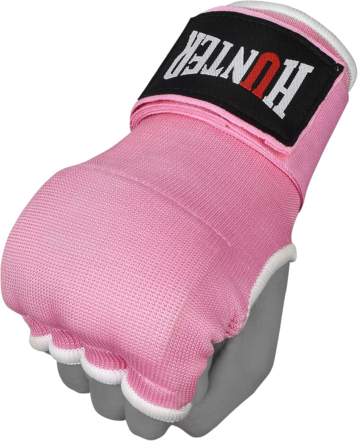 HUNTER Gel Padded Inner Gloves with Hand Wraps for Boxing, Quick Elastic Training Wraps for Men & Women, Muay Thai MMA Kickboxing Martial Arts Knuckle Wrist Protector (Pair)