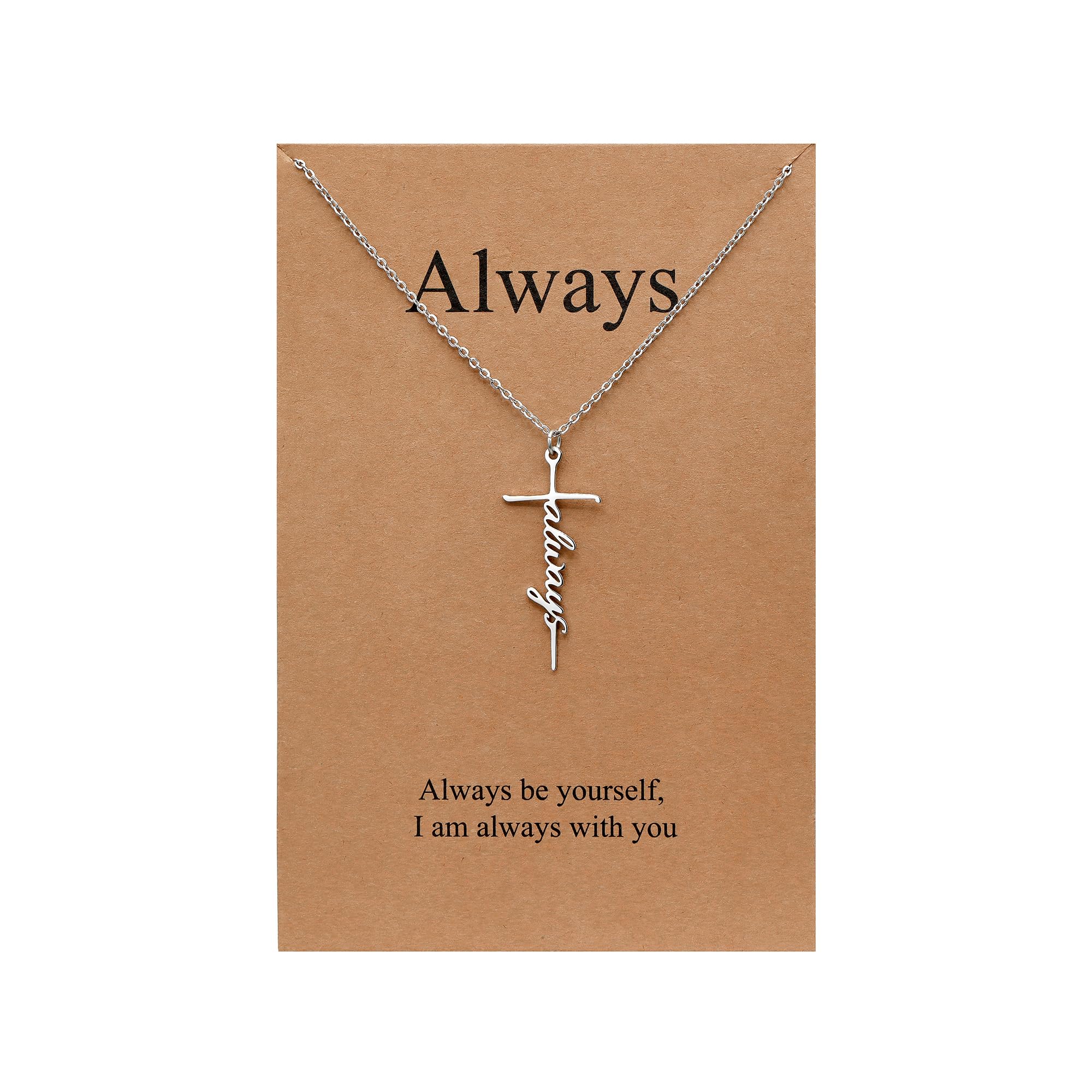 Lcherry Faith Cross Pendant Necklace for Women Religious Christian Jewelry Mother's Day Gifts for Women