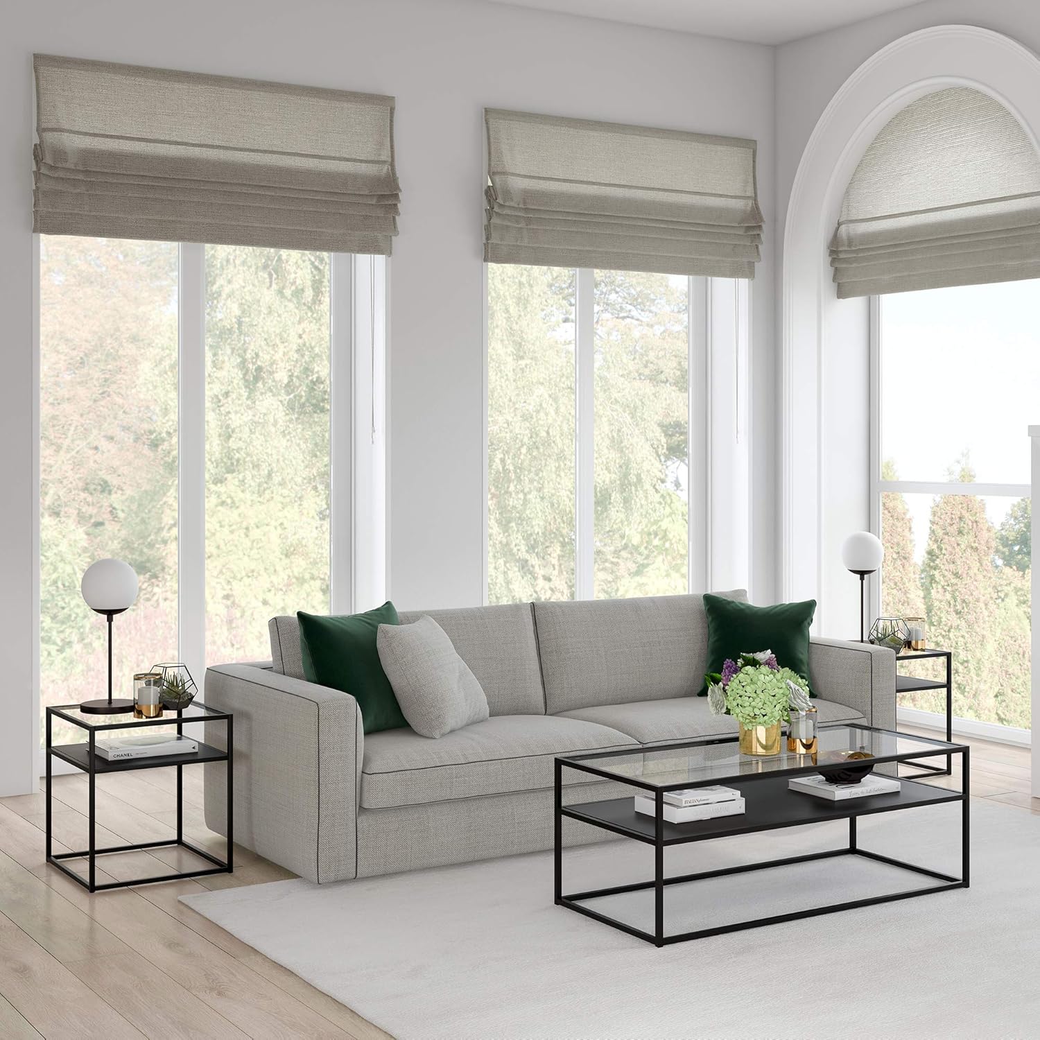 Ada 20'' Wide Square Side Table in Blackened Bronze