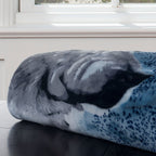 Lavish Home Wolf Blanket - 74x91-inch Printed Winter Wolf Blanket - Plush Thick 7.5lb Faux Mink Queen Throw for Couch, Sofa, or Bed