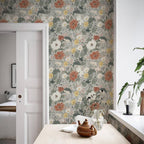 Simon&Siff Vintage Wallpaper Peel and Stick Modern Floral Wall Paper Farmhouse Botanical Contact Paper Removable Renter Friendly Wallpaper for Cabinets Countertop Wall 17.3" x 118"
