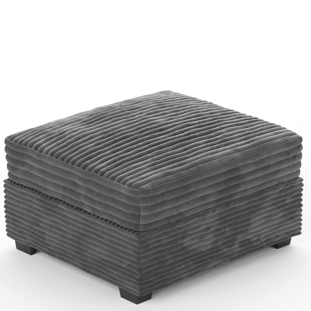 Modular Sectional Sofa,5 Pieces Sectional Couches for Living Room,L Shaped Cloud Couch Chaise Set, Black